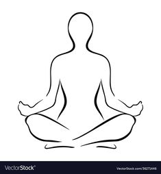 a person sitting in the lotus position on a white background