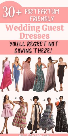 Looking for postpartum wedding guest dresses? You're going to love these maternity friendly wedding wear options. Postpartum Dresses, Postpartum Body, Wedding Guest Dresses, Wrap Midi Dress, Body Poses, A Line Gown, Maxi Wrap Dress, Wedding Wear