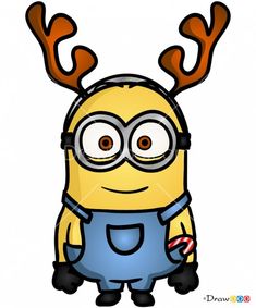 How to Draw Minion, Christmas Cartoons Christmas Cartoon Pictures, Cartoon Drawing Images, Minion Drawing, Christmas Cards Drawing, Christmas Cartoon Characters, Xmas Drawing, Disney Character Drawings, Christmas Window Painting