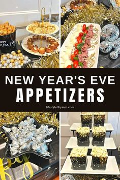 new year's eve appetizers collage