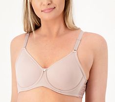 This jacquard underwire bra offers comfort and support, plus a smoothing back area that provides coverage and confidence when you're wearing your favorite summertime styles. From Breezies® Intimates Collection. Supportive Full Cup Bra With Moderate Coverage, Underwire Nursing Bra With Moderate Coverage, Supportive Underwire Bra With Moderate Coverage, Underwire Bra, Confidence, Bra, How To Wear