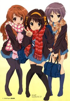 Mikuru Asahina, The Melancholy Of Haruhi Suzumiya, Haruhi Suzumiya, Three Girls, Kyoto Animation, Comic Manga, Awesome Anime, Anime Movies, Anime Shows