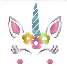 a cross stitch pattern with flowers on it