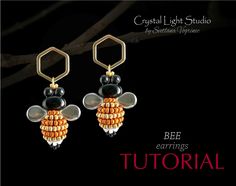 an image of bee earrings made from corn on the cob and acrylic beads