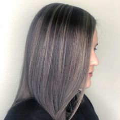 Ash Gray Hair Color Ideas & Formulas | Wella Professionals Grey Hair Ideas, Baby Blonde Hair, Professional Hair Dye, Charcoal Hair, Black And Grey Hair