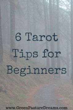 a path in the woods with text that reads 6 tarot tips for beginners