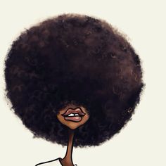 Afro Hair Art Drawings, Painting Afro Hair, Afrocentric Art Black Power, Afro Cartoon, Afro Drawing, Afro Hair Art, Soulful Art