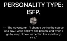 Go To Sleep, Personality Types, I Know