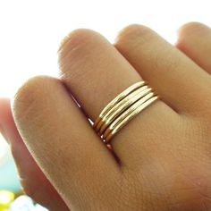 made to order rings, $35 5 Golden Rings, Rabbit Ring, Golden Rings, Jewelry Tray Display, Stack Ring, Stacking Ring Set, Ringe Gold, Golden Ring, Solid Gold Earrings