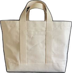 Casual Canvas Tote Bag With Lining, Casual Canvas Tote Bag With Canvas Lining, Casual Large Canvas Beach Bag, Casual Duck Canvas Everyday Bag, Casual Everyday Duck Canvas Bag, Casual Rectangular Canvas Bag With Canvas Lining, Casual White Beach Bag With Canvas Lining, Everyday Duck Canvas Tote Bag, Everyday Canvas Tote Bag With Reinforced Handles