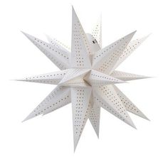 3-PACK + Cord | White Moravian Multi-Point 24 Illuminated Paper Star Lanterns and Lamp Cord Hanging Decorations - PaperLanternStore.com - Paper Lanterns, Decor, Party Lights & More Lantern Hanging, Cord Light, Lamp Cord, Lantern Lamp, Novelty Lighting, Outdoor Wedding Decorations