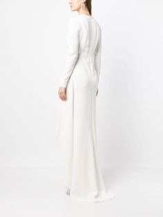 Elie Saab Asymmetric Crêpe Dress - Farfetch Wedding Guest Looks, Versace Outfit, Yoko London, City Dress, Crepe Dress, Summer Beach Wear, Lady Dior, Elie Saab, Coat Dress