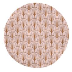 an art deco fan pattern in peach and gold on a white background stock photo 949782