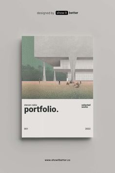 the front and back cover of an architectural brochure, designed to look like a building