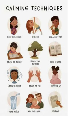 a poster with some words and pictures about the different things that people are doing in their life