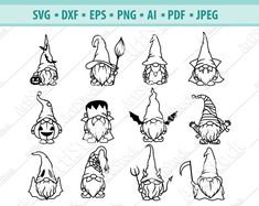 the gnomes svg files are available for use in crafts and papercrafting