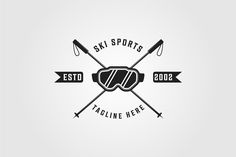 the logo for ski sports, consisting of two crossed sticks and an arrow on top