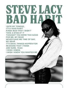 steve lacyy bad habitt poster