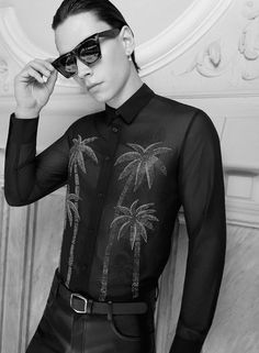 Men's Leather Rhinestone Embellished Suede Zip Jacket ‐ Phix Palm Pattern, Denim Flare Jeans, Sequin Shirt, Rhinestone Appliques, Flared Trousers, Lace Material, Sequin Jacket, Black Chiffon, Chiffon Material