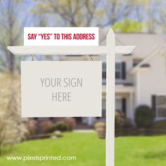 a real estate for sale sign in front of a house with the words party perfection on it