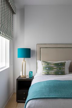 Orange and teal is the primary colour palette used throughout this home but is toned it down in the bedrooms to create a more peaceful and restful space. Interior Design Advice, Design Advice, Blue Design, Shopping Hacks, Kitchens Bathrooms, House Tours