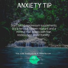 Taking magnesium for anxiety can relax your nervous system and help you deal with fear, restlessness, irritability and insomnia. Natural Muscle Relaxer, Magnesium Benefits, Stop Worrying, Muscle Relaxer, Mental And Emotional Health, Brain Function, What’s Going On