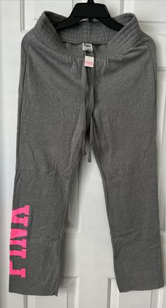 NWT Victoria's Secret Pink Sweats Pants SZ SP. Sporty Loungewear Bottoms From Victoria's Secret, Victoria's Secret Casual Cotton Pants, Victoria's Secret Casual Long Pants, Victoria's Secret Cotton Bottoms With Elastic Waistband, Casual Cotton Bottoms By Victoria's Secret, Victoria's Secret Casual Cotton Bottoms, Victoria's Secret Pink Casual Pants, God Energy, Sweats Pants