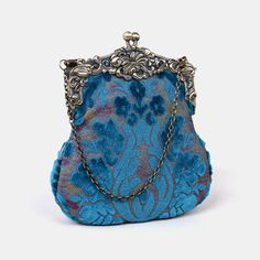 Elegant Blue Shoulder Bag Clutch, Retro Blue Bags For Formal Occasions, Blue Handheld Evening Bag For Formal Occasions, Elegant Blue Bags As Gifts, Elegant Blue Bags For Gifts, Blue Shoulder Evening Bag For Gift, Blue Mobile Phone Evening Bag, Blue Satchel Evening Bag, Elegant Blue Mobile Phone Bag