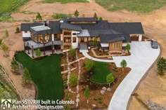 an aerial view of a home in colorado