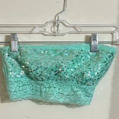 New With Tags.Pretty Pale Green With Sequins.Lined.No Padding.Please See All Photos. Spring Party Bra With Stretch, Stretch Bra For Spring Party, Green Lace Party Bra, Green Bralette, Lace Bandeau Bra, Black Bandeau, Pink Bralette, Lace Bandeau, Pink Bling