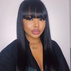 Real Hair Wigs, Easy Hairstyles For Medium Hair, Short Straight Hair, Short Hair Styles Easy, Easy Hairstyles For Long Hair, Straight Human Hair, Straight Wig, Wigs With Bangs, Lace Frontal Wig