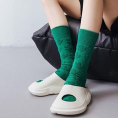 Featuring a charming textured embossing, these socks are a delightful blend of vintage style and playful aesthetics, perfect for adding a pop of fun to your everyday look. Winter Socks, Calf Socks, Casual Socks, Womens Casual, Socks And Hosiery, Autumn And Winter, Emboss, Mid Calf, Everyday Look