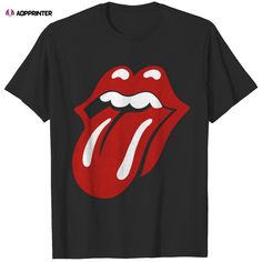 The Rolling Stones Classic Tongue Logo Rock Tee T-Shirt Summer Rock T-shirt With Band Logo, Rocker T-shirt With Band Logo, Rock And Roll Band Logo T-shirt For Summer, Rock Style T-shirt With Band Logo For Music Festivals, Rock Band Logo T-shirt In Relaxed Fit, Rock Band Logo T-shirt Relaxed Fit, Rock Style Band Logo T-shirt With Crew Neck, Rock Style Band Logo T-shirt For Summer, Rock And Roll Graphic Crew Neck Top