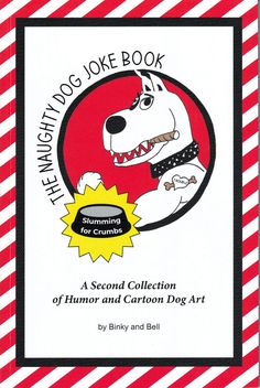 the night dog joke book is shown in red and white stripes