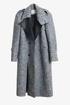 Embrace the chill in style with the Silver Eclipse Woolen Coat. This oversized, long woolen coat in a sophisticated silver-gray hue features a luxurious blend of wool and polyester. With its dramatic lapel, sleek leather detailing, and relaxed fit, this coat is the perfect combination of elegance and edge, making it a standout piece for the colder months. Features: Materials: Wool, Cotton, Polyester Fit: Loose, oversized silhouette Style: Long coat, turn-down collar, leather detailing Occasion: Ideal for casual or elevated winter outings Season: Perfect for Autumn/Winter Length: Full length The Silver Eclipse Woolen Coat is your go-to for effortless winter chic. Combining timeless woolen warmth with modern design elements, this coat adds an air of sophistication to any outfit while keeping Casual Date Night, Long Wool Coat, All Black Everything, Collared Coat, Casual Date, Woolen Coat, Overall Dress, Dress Pant, Casual Denim