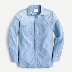 Shop J.Crew for the Classic-fit chambray shirt for Women. Find the best selection of Women Shirts & Tops available in-stores and online. Jcrew Women, Chambray Shirt, Crew Shirt, Poplin Shirt, New Classic, Boys Shirts, Perfect Shirt, Denim Shirt, Shirt Color