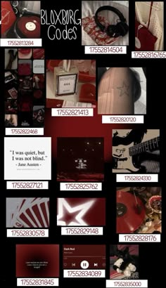 a collage of red and black images with the words blxbirdg