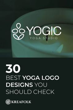 the logo for yogic yoga studio, which has been designed to look like a bowl