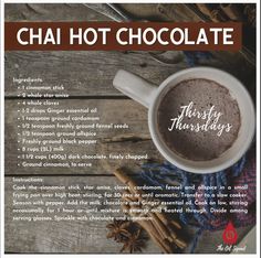 the recipe for chai hot chocolate