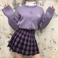 Petticoat Outfit Ideas, Purple Winter Outfit Aesthetic, Purple Theme Outfit, 80s Modern Fashion, Purple Winter Outfit, Winter Outfits For Teen Girls Cold, Preppy Clothes Aesthetic, Purple Skirt Outfit, Clothes Country