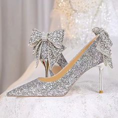 Category:Wedding Shoes,Pumps; Upper Materials:Sparkling Glitter; Season:Fall,Spring; Heel Type:Stiletto; Gender:Women's; Toe Shape:Pointed Toe; Type:Bridesmaid Shoes,Bridal Shoes; Style:Elegant,Fashion,Sexy,Luxurious; Heel Height(inch):2-3; Outsole Materials:Rubber; Occasion:Club,Party; Closure Type:Loafer; Listing Date:11/13/2023; 2024 Trends:Ladies Shoes Valentines Gifts,Bling Bling Wedding Shoes Pumps, Glitter Stilettos, Crystal Wedding Shoes, Sparkle Shoes, Rhinestone Flats, Soft Shoes, Bling Shoes, Bridesmaid Shoes, Glitter Shoes