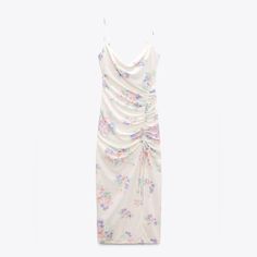 - Ref. 8342/208. Size Small But Stretchy And Can Fit Medium. For Measurements, Leave Me A Comment. Questions? Leave A Comment Below! Zara White, Midi Dress Summer, Floral Color, Draped Fabric, Floral Dress Summer, Printed Midi Dress, Floral Midi Dress, Zara Dresses, Leave A Comment