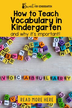 the words how to teach vocably in children and why it's important