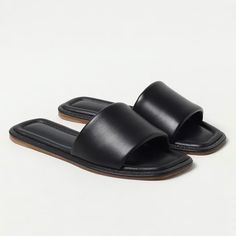 Brunello Cucinelli Leather Slides Sandals In Black Size: 40 Soft Nappa Leather With Monili Decoration Along The Edge Leather Lining And Sole Non-Slip Rubber Inserts On Heel And Toe Made In Italy Mzcwc2150 C101 Classic Formal Sandals With Flat Heel, Elegant Leather Footbed Slip-on Slides, Elegant Leather Footbed Slides, Sleek Open Toe Slides For Summer, Chic Leather Slides With Flat Heel, Sleek Leather Slides For Summer, Classic Formal Slides For Summer, Black Leather Slides With Padded Heel, Elegant Slides With Leather Footbed And Flat Heel