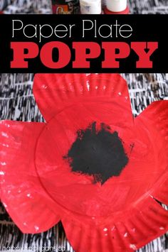 this paper plate poppy craft is so cute and easy to make