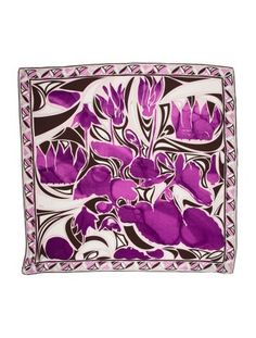 Emilio Pucci Silk ScarfPurplePrintedFeaturing Hand-Rolled Edges Pucci Scarf, Pucci Vintage, Designer Silk Scarves, Vintage Shawls, Batik Art, Silk Twill Scarf, Purple Reign, Purple Love, Printed Silk Scarf