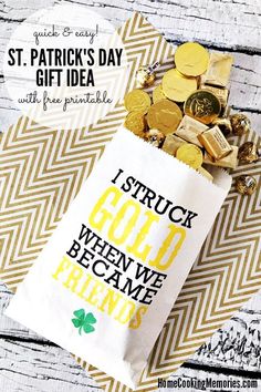 st patrick's day gift idea with free printables