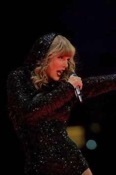 taylor swift performing on stage at the super bowl