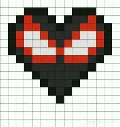 an image of a pixel heart made out of black, white and red squares with the word love on it