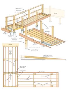 the plans for a wooden deck